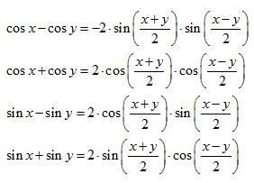 Sum to Product - Web Formulas